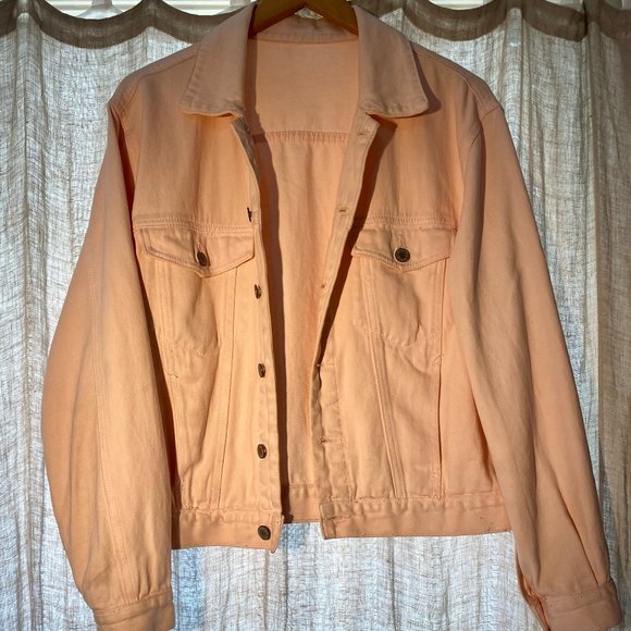 Brandy Melville Baby Pink Denim Jacket - Picture 1 of 2